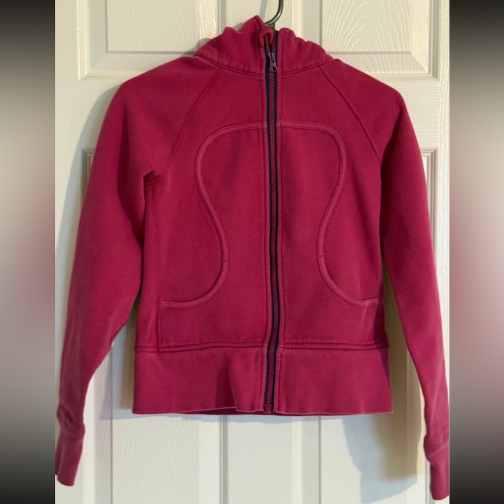 Women’s Lululemon Scuba Zip Sweater Magenta Hoodie- Size 4